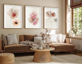 Wallity Set de 3 Cuadros Decorativos Enmarcados 20 x 30 cm Multicolor